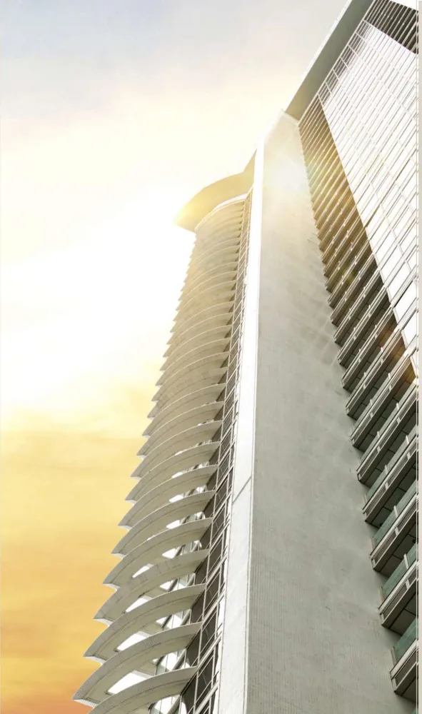 Lincoln at IPI Center facade at golden hour — artist's rendering